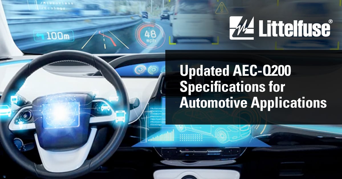 Updated AEC-Q200 Specifications For Automotive Applications